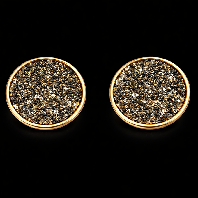 Brinco pedra do pavao arredondado